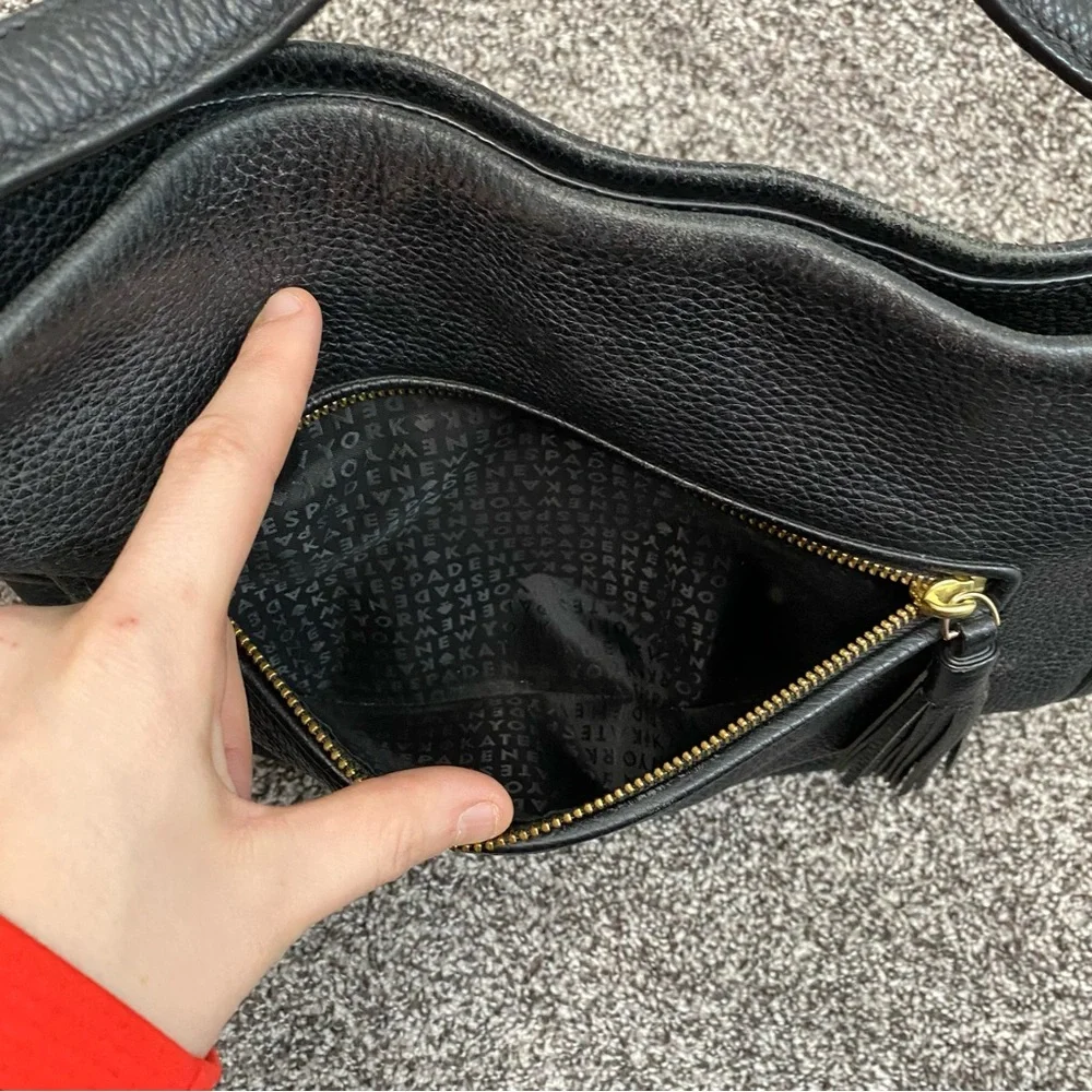 Kate Spade Michaela Chester Street Pebbled‎ Leather Shoulder Bag Black